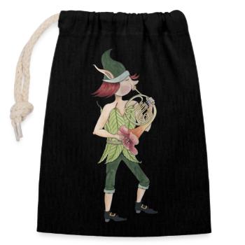 Fantasy Horn - Closable cotton gift bag (14x20cm) - black - Front
