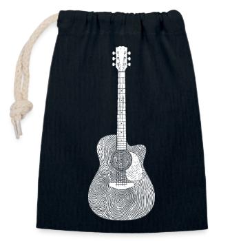 Gitarre Musik Kunst Design - Verschließbarer Geschenkbeutel aus Baumwolle (14x20cm) - Navy - Vorne