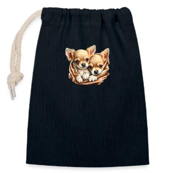 Chihuahua Welpen - Niedliche kleine Hunde Liebe - Verschließbarer Geschenkbeutel aus Baumwolle (14x20cm) - Navy - Vorne