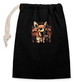 Chihuahua | Trucker Truck Driver Dad Men Car Funny - Closable cotton gift bag (14x20cm) - black - Front