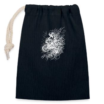 Motorcycle Street Sports Vintage Splash Style - Closable cotton gift bag (14x20cm) - navy - Front