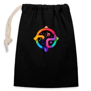 LGBTQAI+ Contour Diversity - Closable cotton gift bag (14x20cm) - black - Front