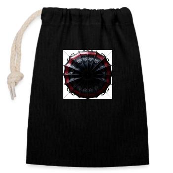 Horror Umbrella - Closable cotton gift bag (14x20cm) - black - Front