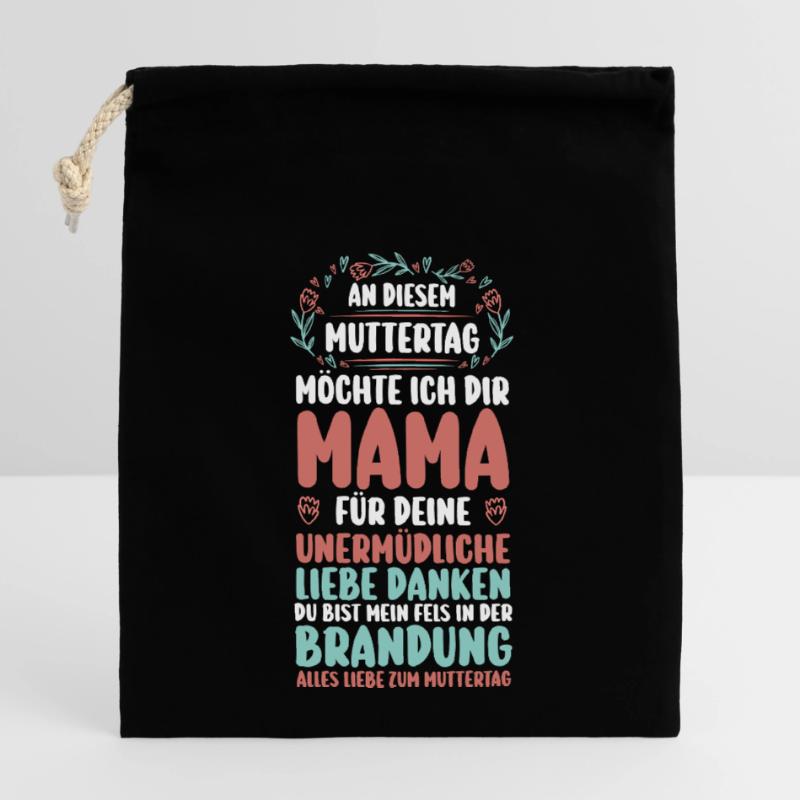 Mutter Muttertag Mama Verschließbarer Geschenkbeutel aus Baumwolle (14x20cm)