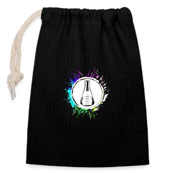 Test Tube Chemistry - Closable cotton gift bag (14x20cm) - black - Front