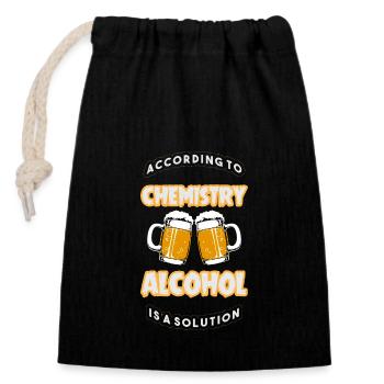 Chemistry Teacher Chemistry Chemist - Closable cotton gift bag (14x20cm) - black - Front
