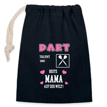 Dart Beste Mama Mutter Muttertag Geburtstag Darts - Verschließbarer Geschenkbeutel aus Baumwolle (14x20cm) - Navy - Vorne