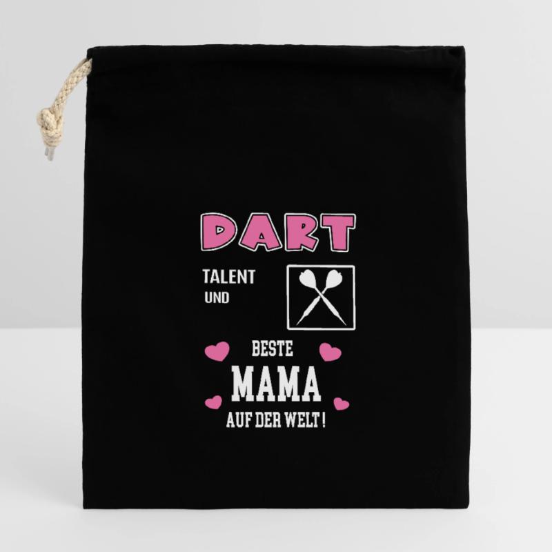 Dart Beste Mama Mutter Muttertag Geburtstag Darts Verschließbarer Geschenkbeutel aus Baumwolle (14x20cm)