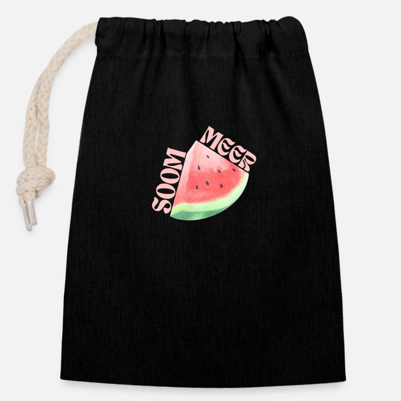 SooMeer! - Closable cotton gift bag (14x20cm) - black