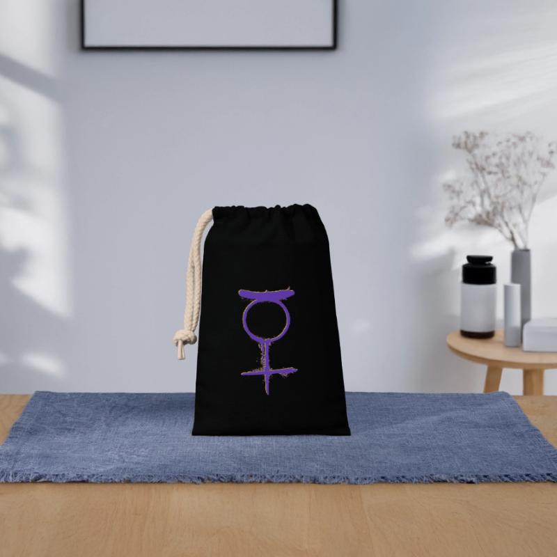 NON BINARY Status Closable cotton gift bag (14x20cm)