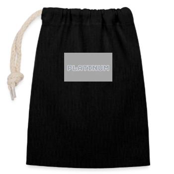 platinum Brand Clothing& Acessories - Closable cotton gift bag (14x20cm) - black - Front