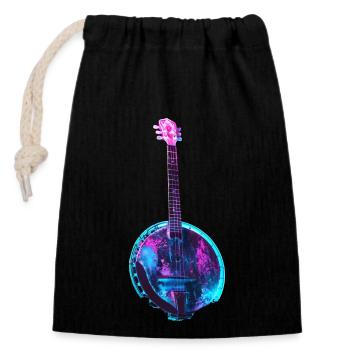 Banjo - Closable cotton gift bag (14x20cm) - black - Front