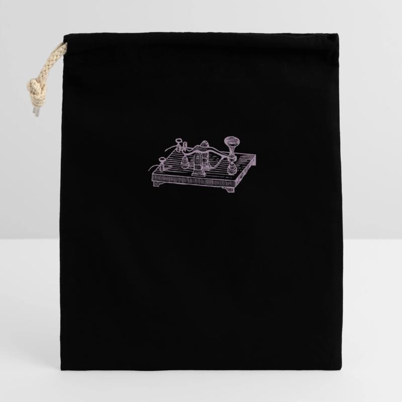 Vintage Morse Code Device, Retro Communication Closable cotton gift bag (14x20cm)