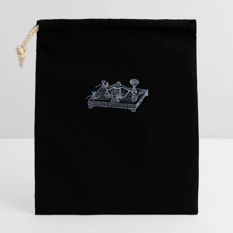 Vintage Morse Code Device, Retro Communication Closable cotton gift bag (14x20cm)