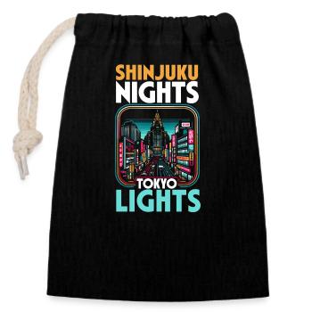 Shinjuku Japan Reisen Japanisch Ich Liebe Japan - Verschließbarer Geschenkbeutel aus Baumwolle (14x20cm) - Schwarz - Vorne