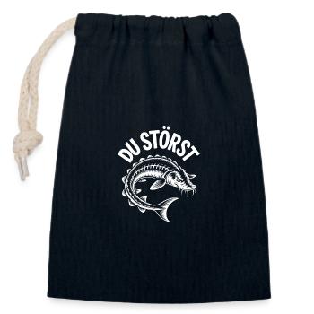 Stör angeln Sportfischen - Du störst - Verschließbarer Geschenkbeutel aus Baumwolle (14x20cm) - Navy - Vorne