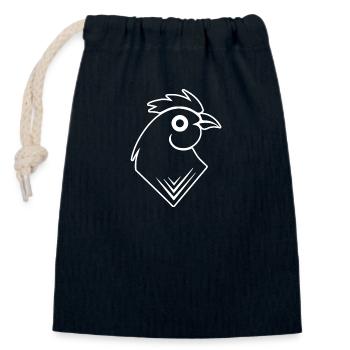 Huhn Hühnerstall Geflügel Hahn Bauernhof - Verschließbarer Geschenkbeutel aus Baumwolle (14x20cm) - Navy - Vorne