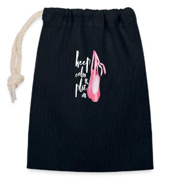Danseur de ballet | Professeur de ballet | Ballerine - Sac cadeau en coton avec cordon (14 x 20 cm) - bleu marine - Devant
