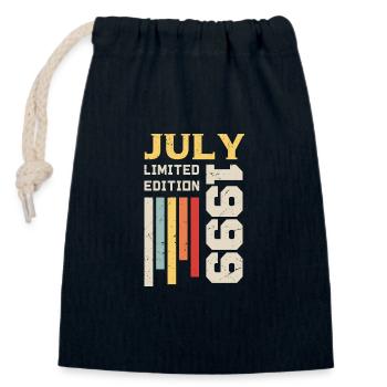 Juli 1999 - Geburtstagsgeschenk Juli 1999 - Verschließbarer Geschenkbeutel aus Baumwolle (14x20cm) - Navy - Vorne
