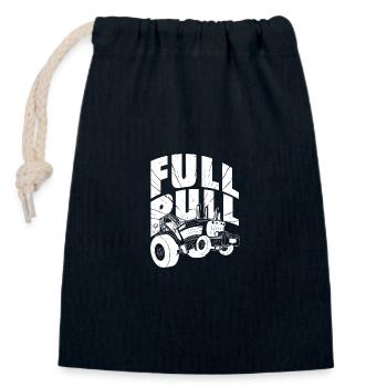 Full train - - Closable cotton gift bag (14x20cm) - navy - Front