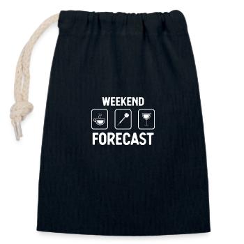 Prévisions de fin de semaine 1 - Fléchettes - - Sac cadeau en coton avec cordon (14 x 20 cm) - bleu marine - Devant