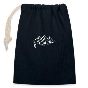 Mountain 1 - Darts player - - Closable cotton gift bag (14x20cm) - navy - Front