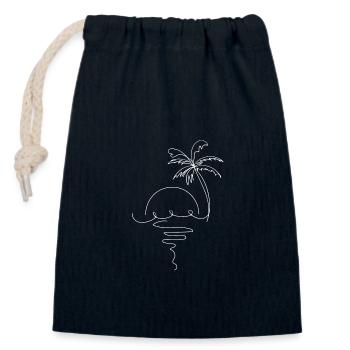 Drawing Palm Line - Closable cotton gift bag (14x20cm) - navy - Front