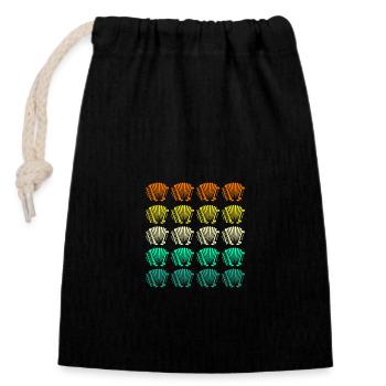 Accordion Player Accordion - Closable cotton gift bag (14x20cm) - black - Front