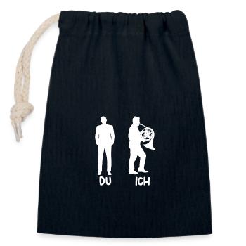 Hornist Waldhorn - Verschließbarer Geschenkbeutel aus Baumwolle (14x20cm) - Navy - Vorne