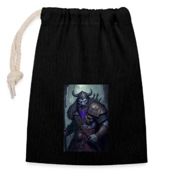 Berserker - Closable cotton gift bag (14x20cm) - black - Front