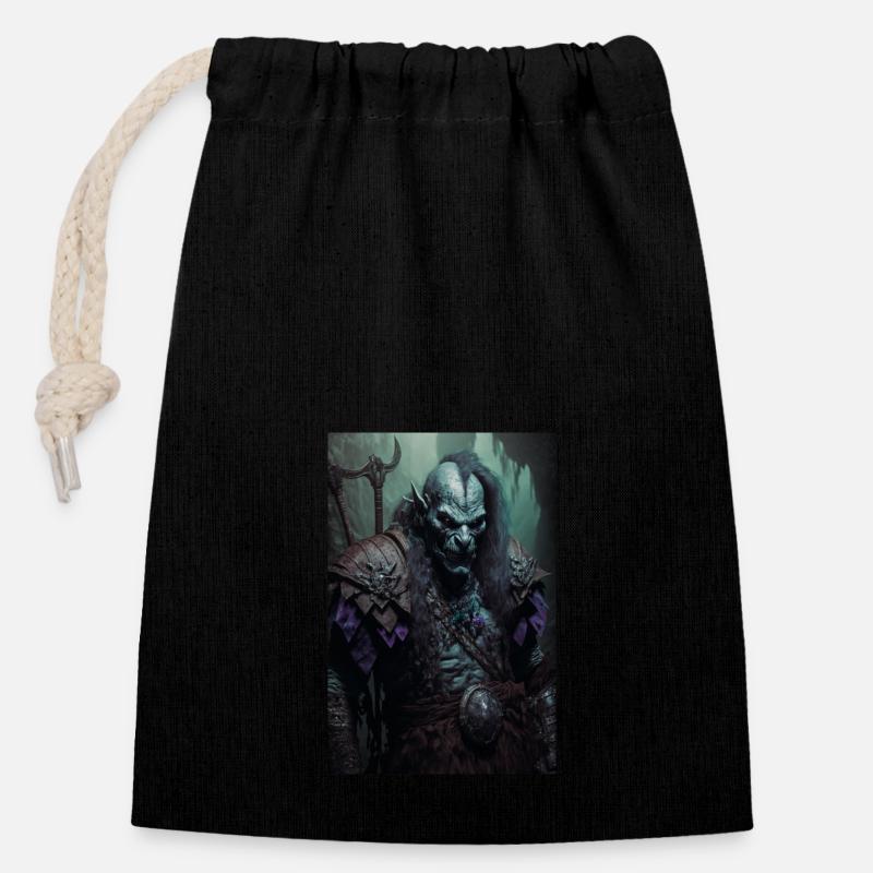 Orc Vampire - Closable cotton gift bag (14x20cm) - black
