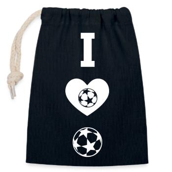Fußball Football - Sac cadeau en coton avec cordon (14 x 20 cm) - bleu marine - Devant