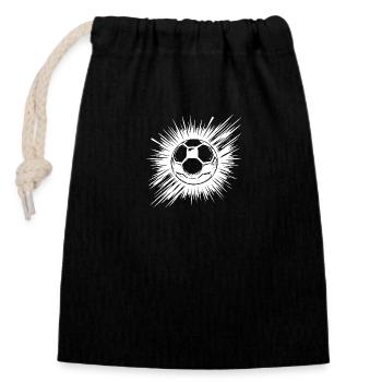 Logo Icône Flying Shot Football Club - Sac cadeau en coton avec cordon (14 x 20 cm) - noir - Devant