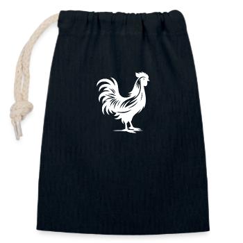 Kleiner Hausgockel Tattoo Style - Verschließbarer Geschenkbeutel aus Baumwolle (14x20cm) - Navy - Vorne
