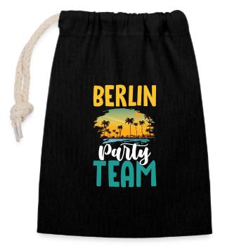 L’équipe du parti berlinois - Sac cadeau en coton avec cordon (14 x 20 cm) - noir - Devant