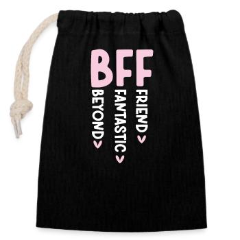 Best Friends Forever Bff Beast Friendship - Closable cotton gift bag (14x20cm) - black - Front