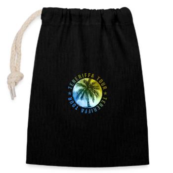 Tenerife Tour Holidays - Closable cotton gift bag (14x20cm) - black - Front