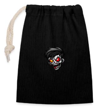 Zombie Halloween Creepy - Closable cotton gift bag (14x20cm) - black - Front