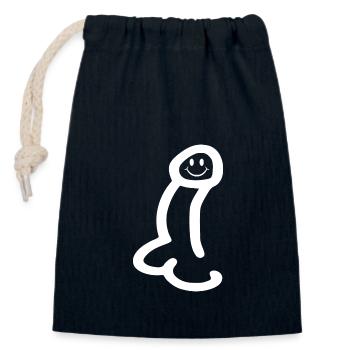 Penis - Verschließbarer Geschenkbeutel aus Baumwolle (14x20cm) - Navy - Vorne