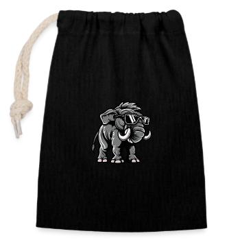 Mammut Cool Tier - Verschließbarer Geschenkbeutel aus Baumwolle (14x20cm) - Schwarz - Vorne