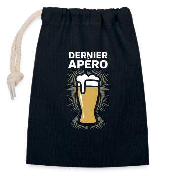T-Shirt Letzter Apéro – Junggesellenabschied - Verschließbarer Geschenkbeutel aus Baumwolle (14x20cm) - Navy - Vorne