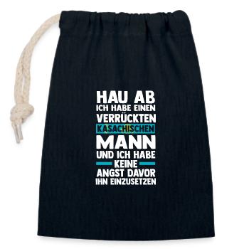 Kasachen Kasachstan - Verschließbarer Geschenkbeutel aus Baumwolle (14x20cm) - Navy - Vorne