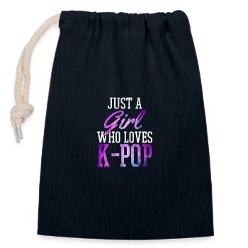 K-Pop-Fan Geschenk Koreanische Popmusik - Verschließbarer Geschenkbeutel aus Baumwolle (14x20cm) - Navy - Vorne