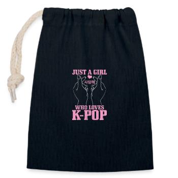 K-Pop-Fan Geschenk Koreanische Popmusik - Verschließbarer Geschenkbeutel aus Baumwolle (14x20cm) - Navy - Vorne