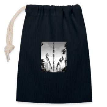 San Diego Kalifornien Vintage Souvenir - Verschließbarer Geschenkbeutel aus Baumwolle (14x20cm) - Navy - Vorne