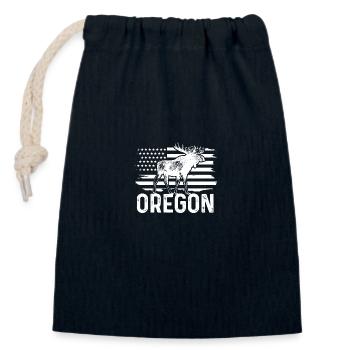 Oregon - Verschließbarer Geschenkbeutel aus Baumwolle (14x20cm) - Navy - Vorne