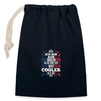 Tschechen Tschechisch Tschechien - Verschließbarer Geschenkbeutel aus Baumwolle (14x20cm) - Navy - Vorne