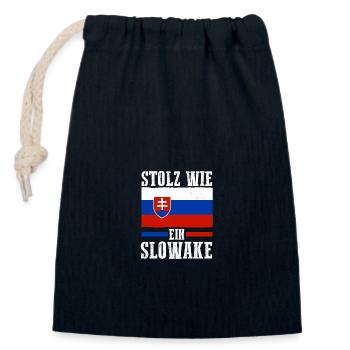 Slowaken Slowakei - Verschließbarer Geschenkbeutel aus Baumwolle (14x20cm) - Navy - Vorne