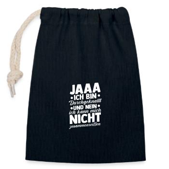 Arbeitskollegen Witziges Geschenk - Verschließbarer Geschenkbeutel aus Baumwolle (14x20cm) - Navy - Vorne