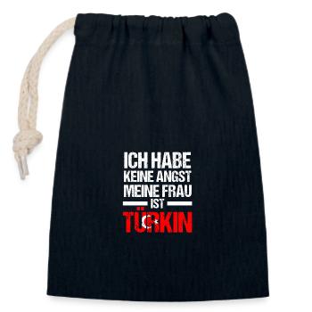 Türken Türkei - Verschließbarer Geschenkbeutel aus Baumwolle (14x20cm) - Navy - Vorne